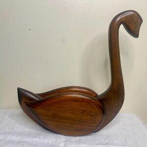 MCM Wooden Swan Home Décor